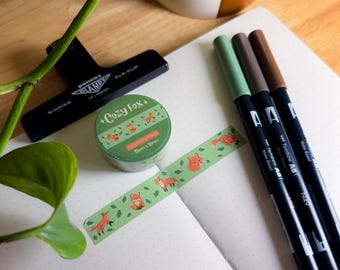 Cozy Fox Green Washi Tape (15mm x 10mm)