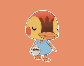 Molly's Morning Coffee - Animal Crossing Dye Cut Sticker