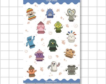 Gyroids Sticker Sheet – Animal Crossing Stickers