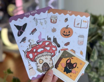 Fall Sticker Bundle | Cozy Witch, Autumn Decor