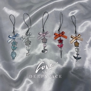 Love and deepspace phone charms kawaii cute lads Sylus Caleb Zayne Xavier Rafayel gifts small cute keyrings