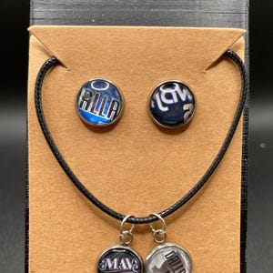 Ensemble collier et boucles d'oreilles en forme de carte de basket-ball