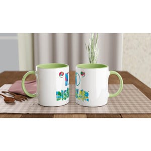 The "DO DISSIMILAR™" 11oz Ceramic Lime Green Mug