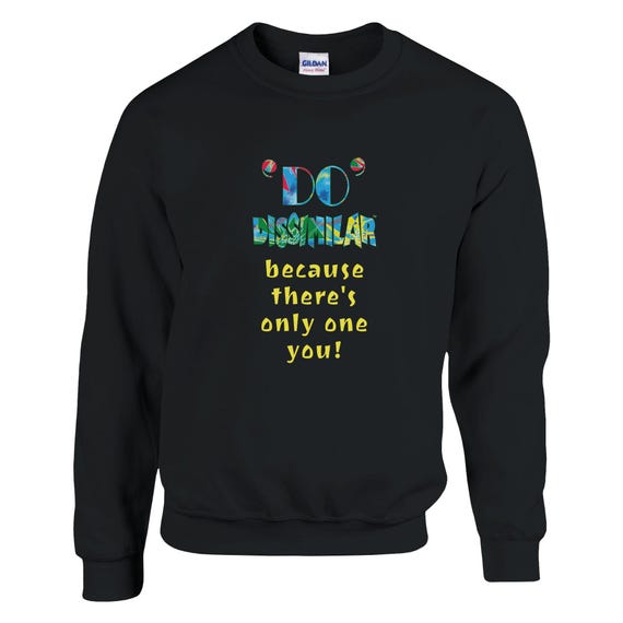 Sancho Education Colorful "DO DISSIMILAR™" Heavyweight Unisex Sweatshirt | Gildan® 18000