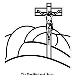 The Crucifixion of Jesus - Colouring Page