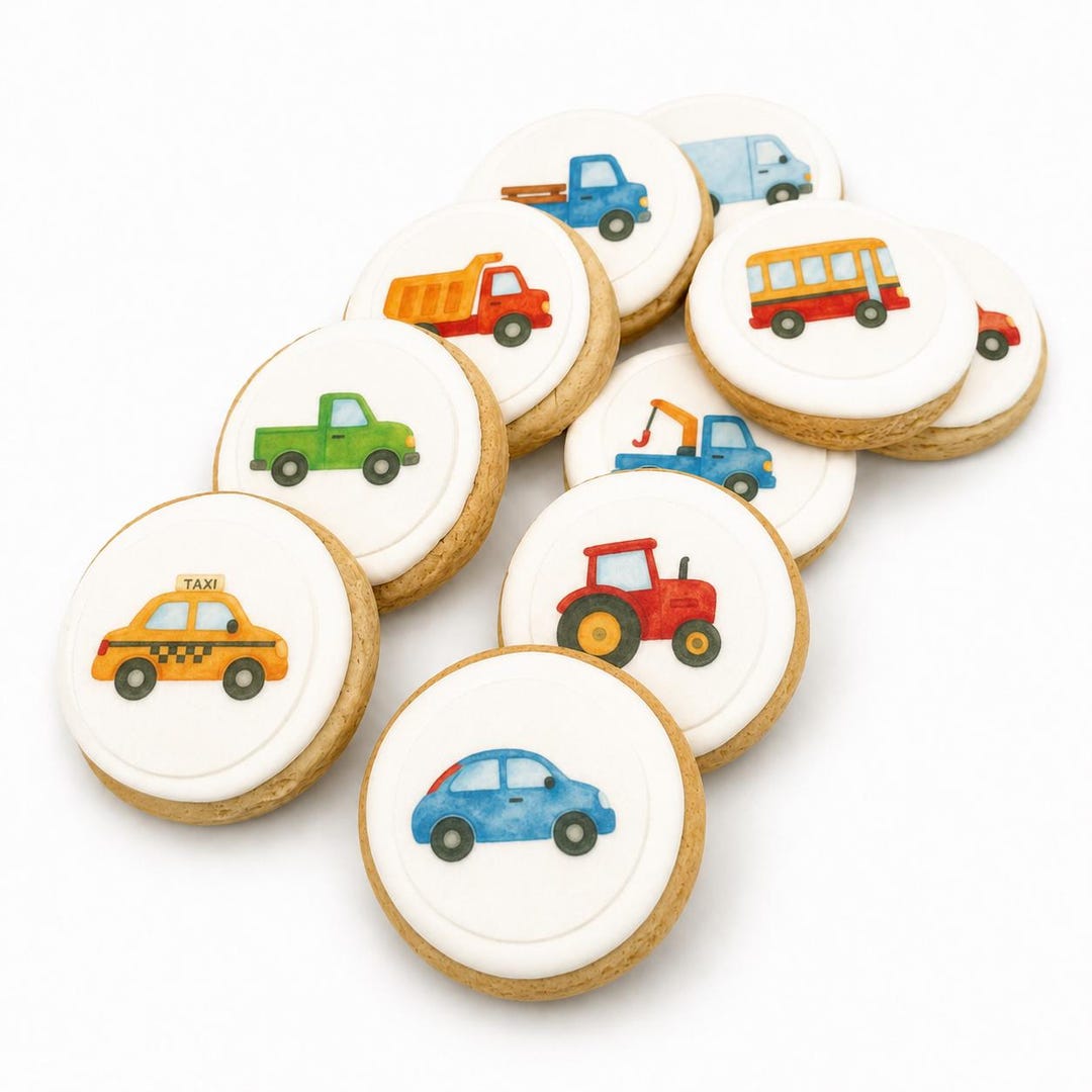 Target Vehicle Cookies Vehicle Cookies, Edible Image Sugar Cookies (12 Cookies ...