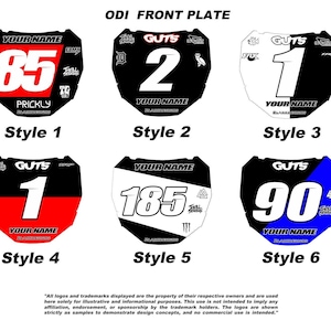 Odi Number Plate Sticker Etsy