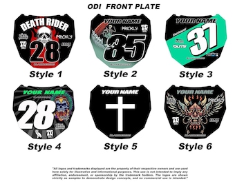 ODI / E-Bike Custom Front Plate Decal (Group 2)