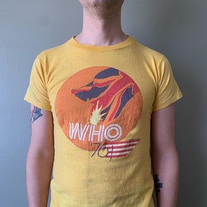 1976 The Who Tour Tee / vintage 70’s 1970s The Who British mod rock band concert t shirt size Small original true vintage