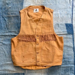 Vintage 1960s Hunting Vest Black Sheep Brand Size Medium Made in