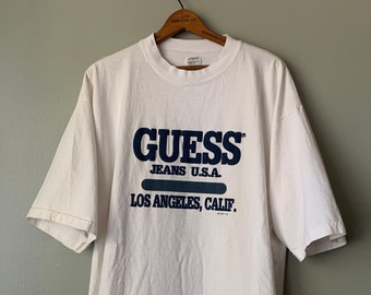 1993 GUESS Tee / vintage 90’s 1990s Guess Jeans Georges Marciano made in USA t-shirt oversized XL extra large