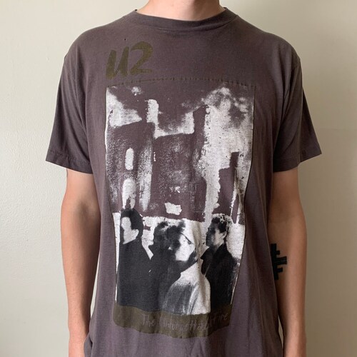 1985 U2 The Unforgettable Fire Tour Tee / Vintage Concert shops T-shirt Faded Paper Thin Post Punk New Wave Bono Medium