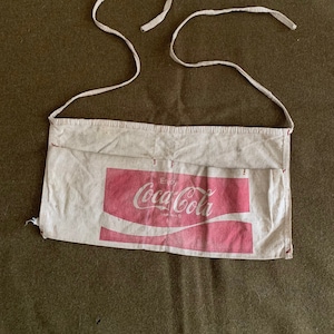 1950s Coca-Cola Advertising Nail Apron / vintage antique 50’s carpenter tool waist apron