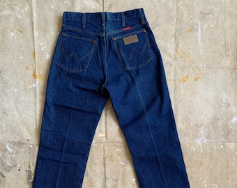 1980's Vintage Wrangler Jeans / NOS deadstock indigo blue denim pants made in USA waist 28" (#5)