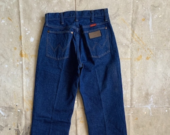 1980's Vintage Wrangler Jeans / NOS deadstock indigo blue denim pants made in USA waist 27" (#3)