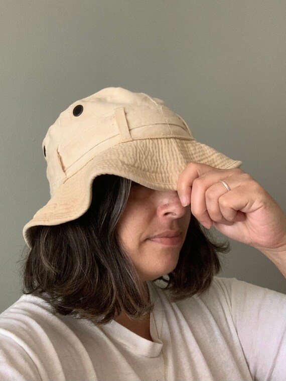 Vintage 1970s Canvas Bucket Hat Head 