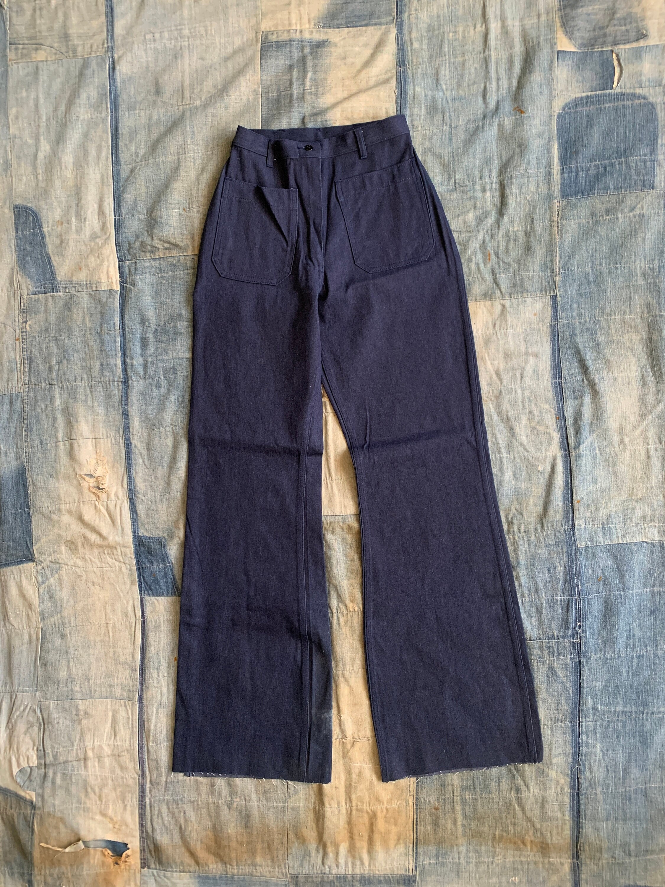1960's Seafarer Big Bell Bellbottom Jeans U.S. Navy Sailor Authentic  Original Issue Vintage Hippie Mod Military Bellbottom Sailor Pants -   Singapore