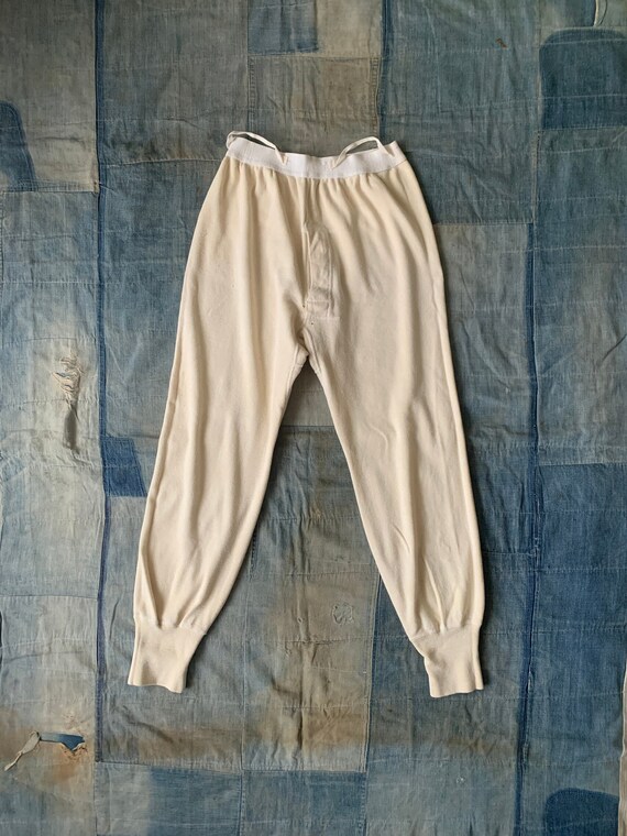 1950s Military Long Johns / vintage 50's off white