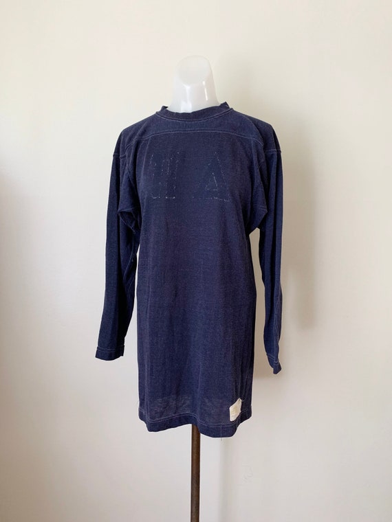 1960s Navy Blue Russell Southern Athletic Shirt S-