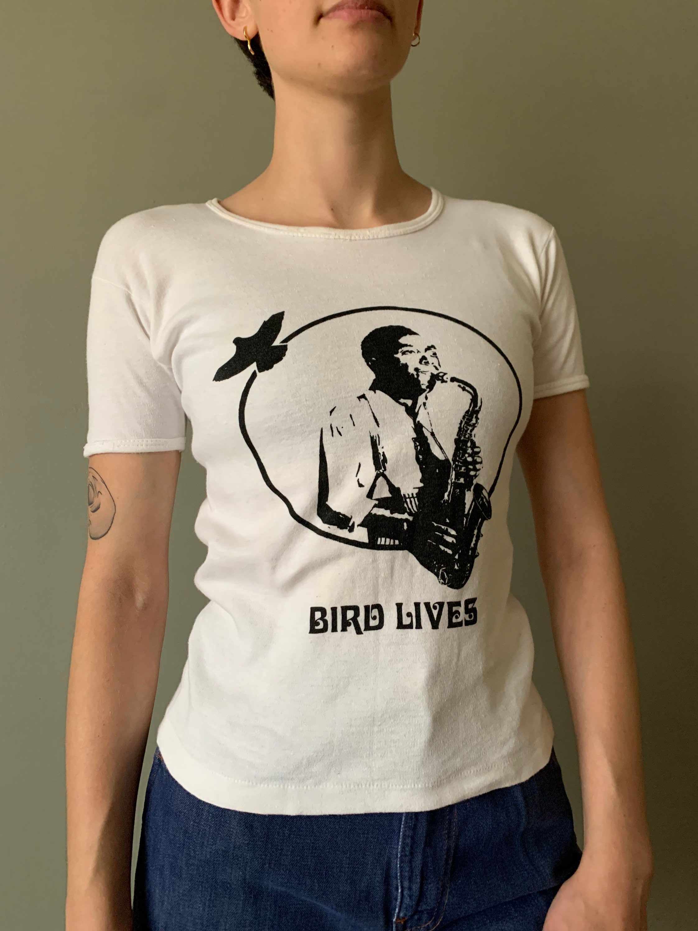 BIRD LIVES JAZZ TEE MAYNES MONK PARKER