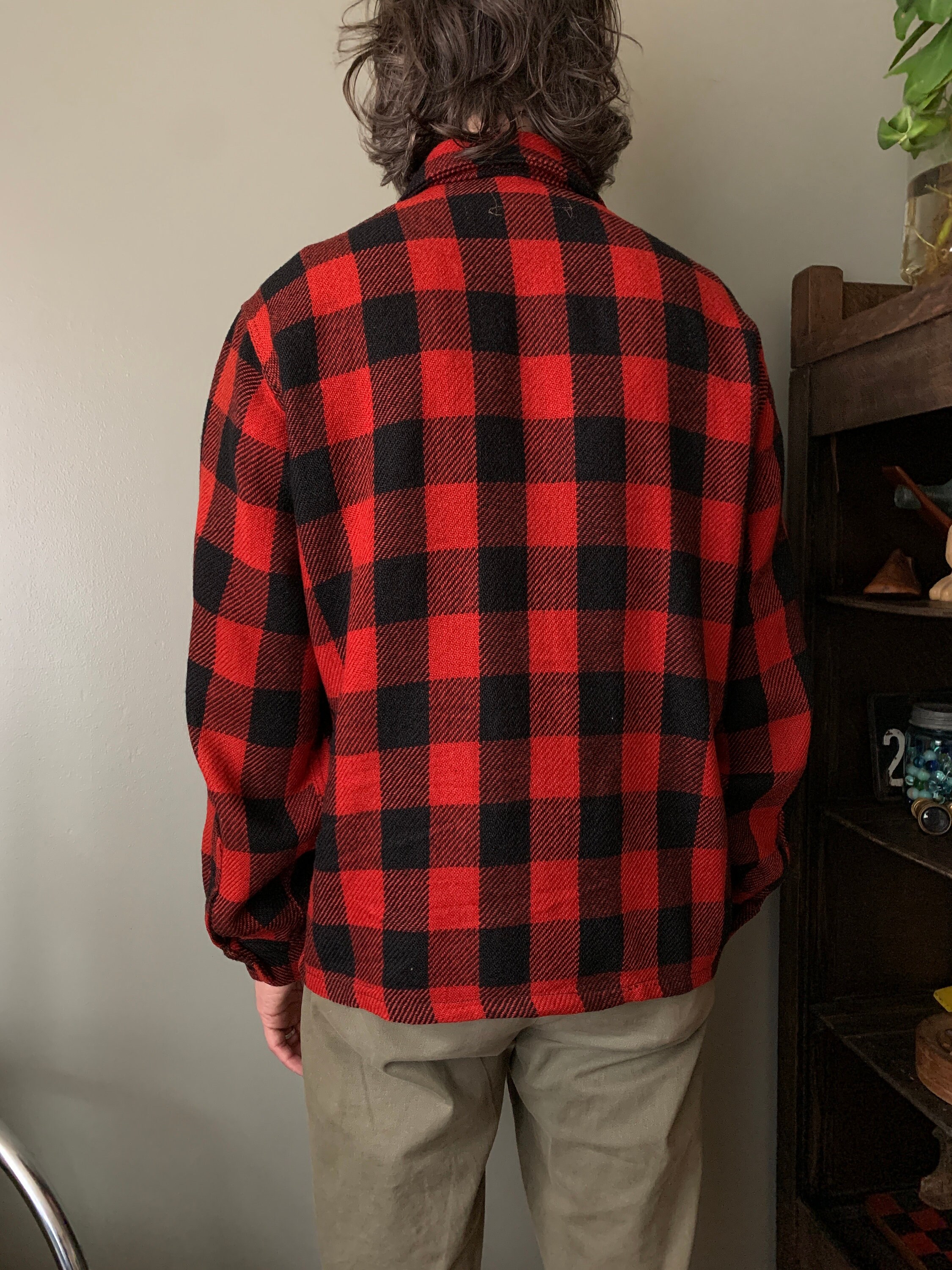 Camicia scozzese top rossa e nera