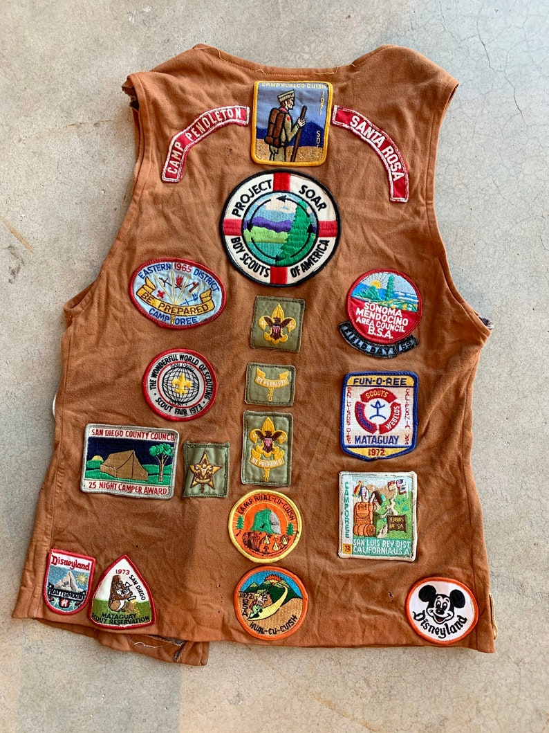 RARE 1960s Boy Scouts Vest W/ 40 Patches and Pins / Vintage Etsy