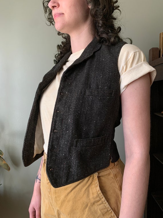 1900s-1910s Antique Speckled Wool Vest / vintage … - image 1