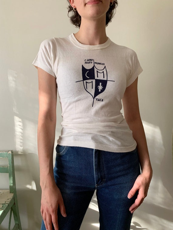 1960s Camp Mary Munger YWCA Tee / Small Vintage Ca
