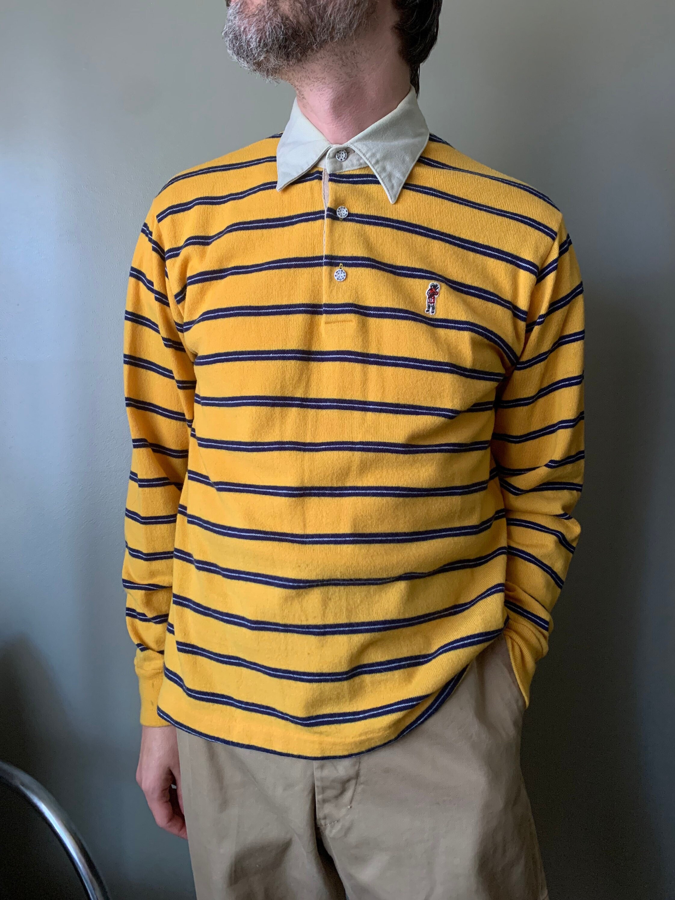 Striped Knit Polo   Etsy