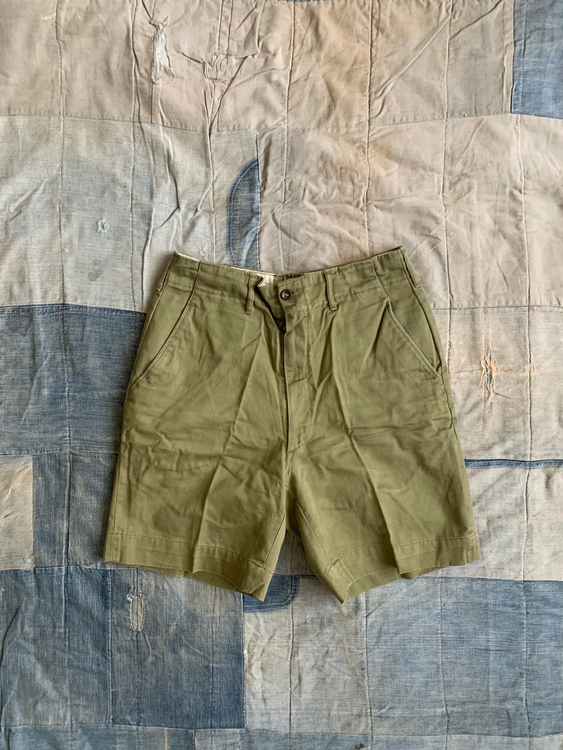 1960s Boy Scouts Shorts / Vintage 60's BSA Olive Green Shorts