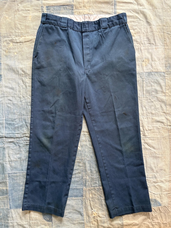 Vintage 1980s Dickies Work Pants Made in USA / 80's Workwear Navy