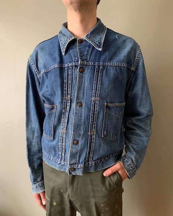 1950s Early 1960s Type 2 Selvedge Denim Trucker Jacket / | Etsy