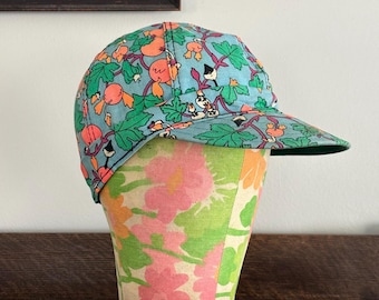 Vintage 1970s Kromer Cap / 70’s colorful vines rare pattern 6 panel hat size 7 1/4 - 58