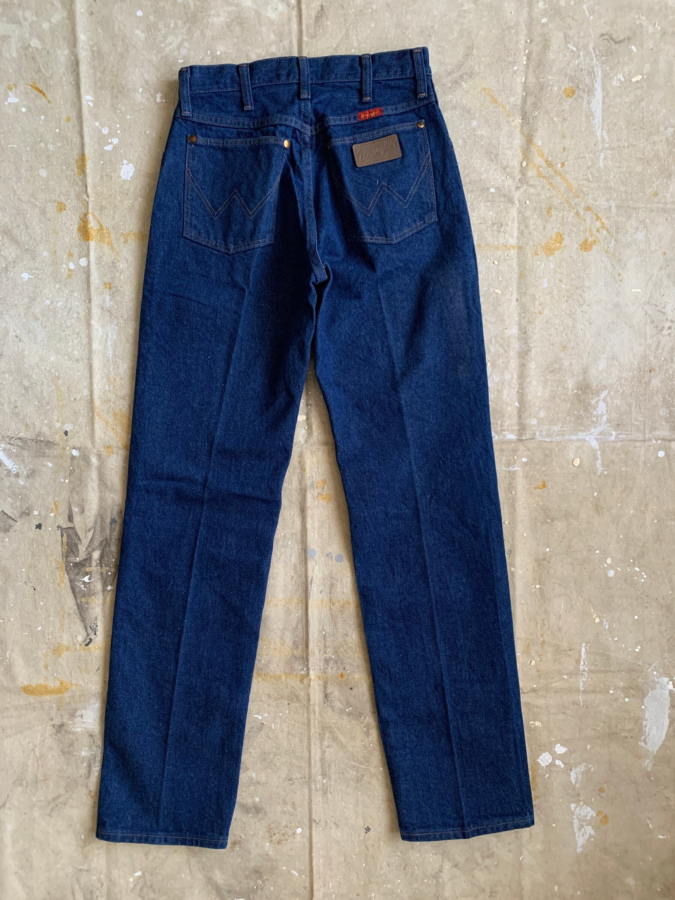 1980's Vintage Wrangler Jeans / NOS Deadstock Indigo Blue Denim
