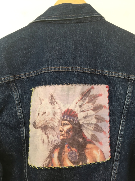 80 s veste en Jean Patch rustler avec Patch Jean d’amérindienne 663b4f 80 s veste en Jean Patch rustler avec Patch Jean d’amérindienne 663b4f