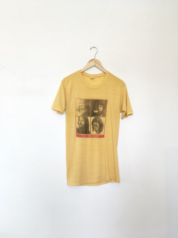 RARE 70s The Beatles Yellow Tee