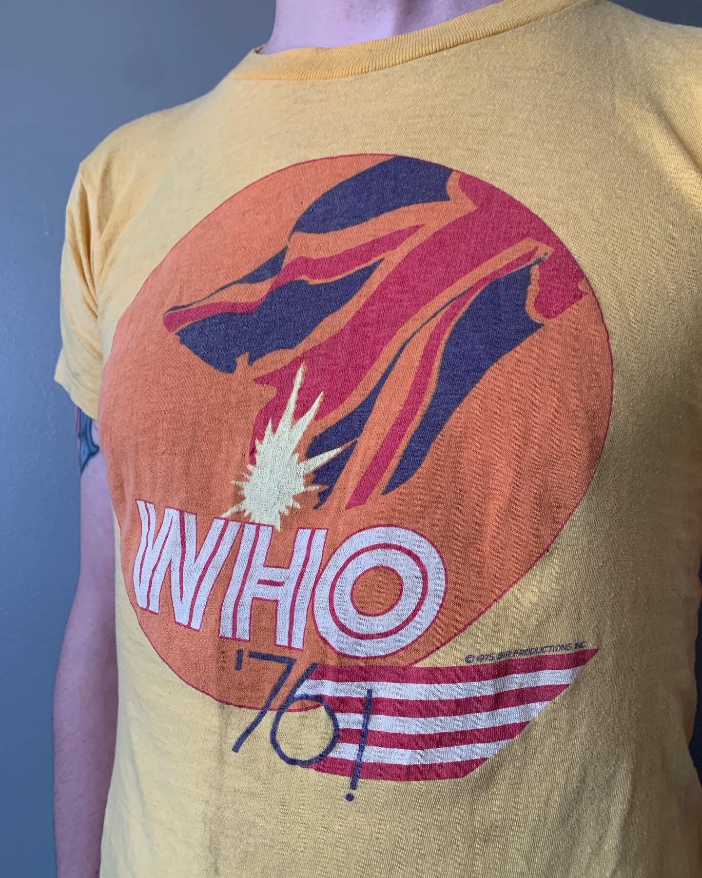 70s バンドTシャツ　1976s The who インディアン 70s バンドTシャツ 1976s The who インディアン