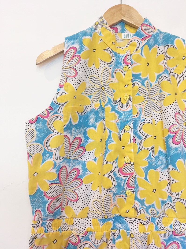80s Plus Size Floral Romper Waist 37-41