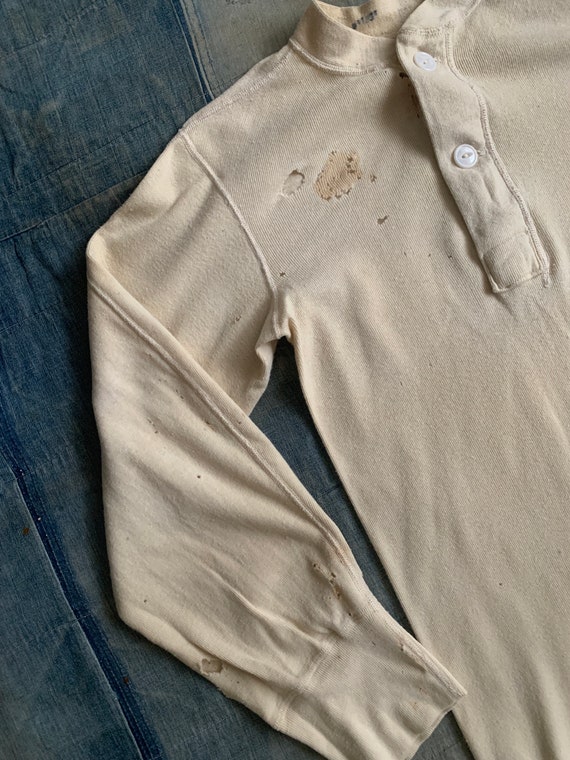 1960's USN Wool & Cotton Thermal Undershirt / Vintage