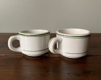 Set of 2 Vintage Trenle Blake China Co. Coffee Tea Mugs Ravenswood WV ironstone ceramic