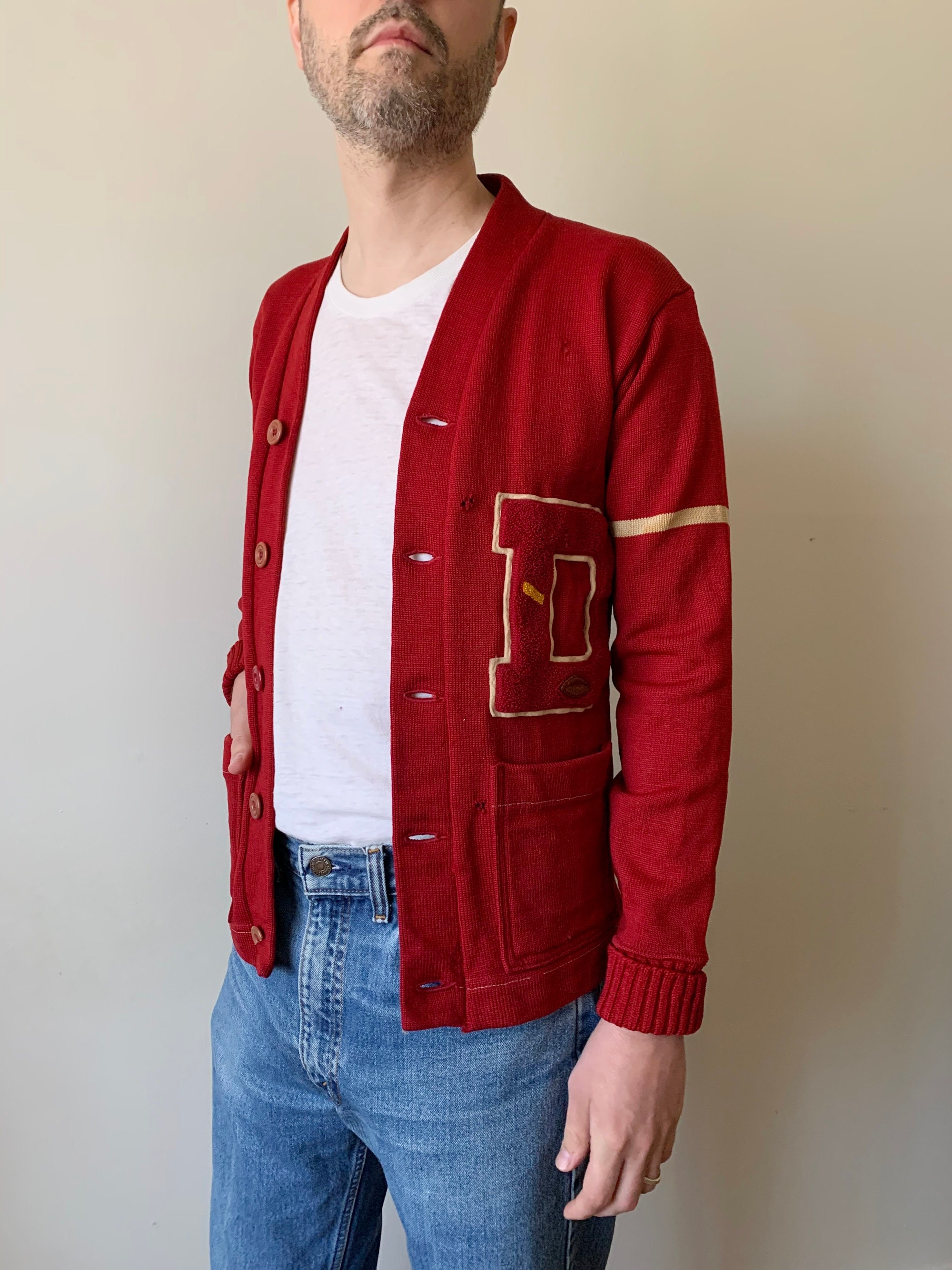 Letterman Cardigan Etsy UK