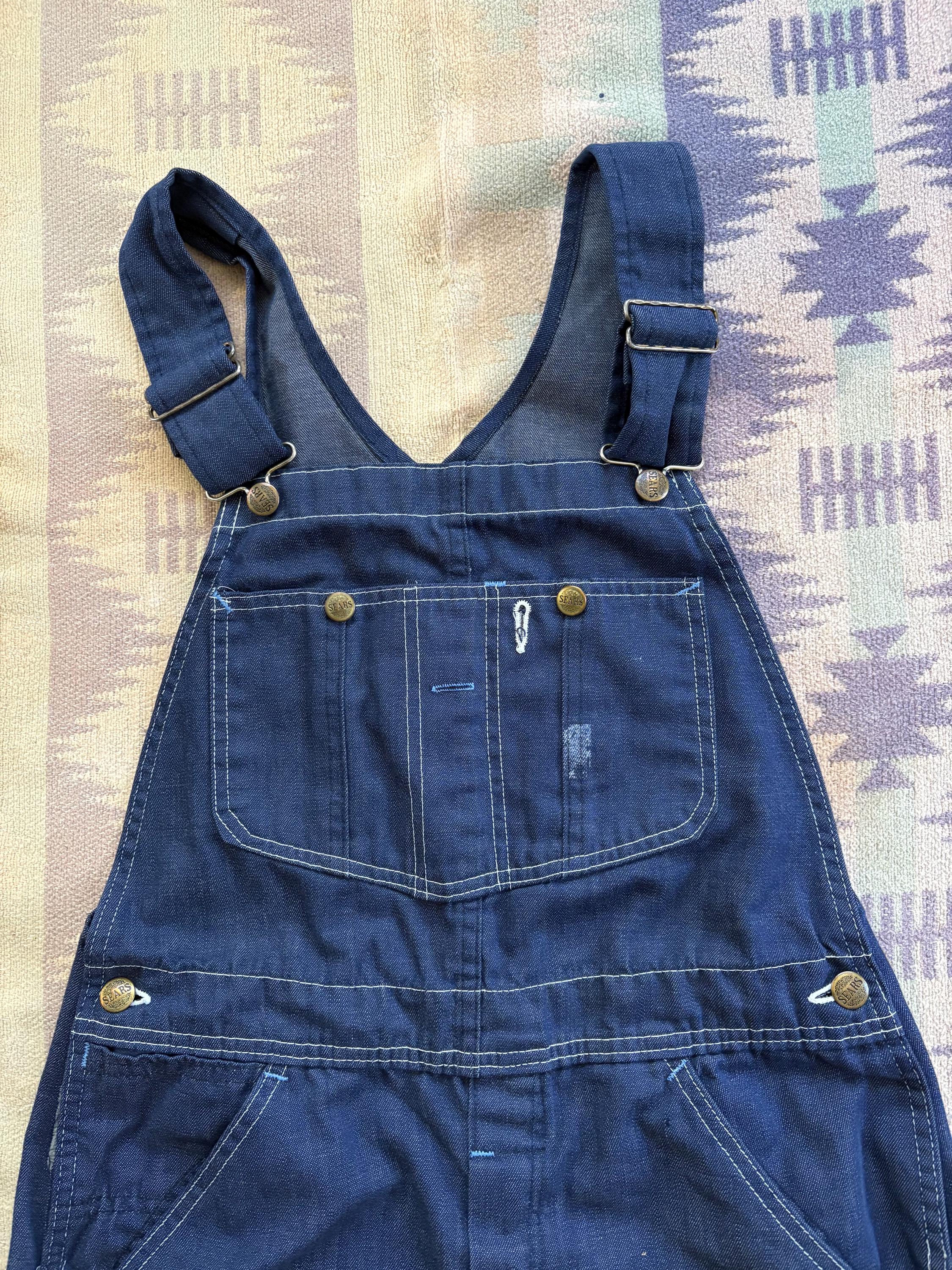 Vintage Sears Lightweight Denim Overalls Waist 28” / 70's 1970s