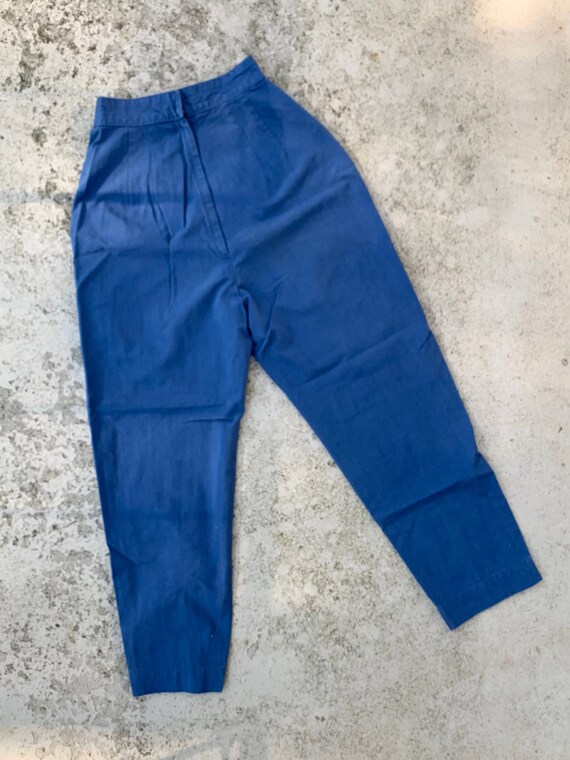 1950s Navy Blue Balloon Pants Waist 23"