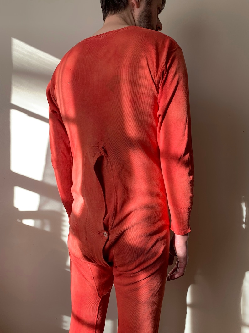 1950s Faded Red Hanes Union Suit / Vintage Well Worn Etsy