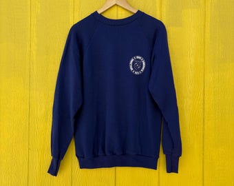 1960s Short Sleeve Sweatshirt Sun Faded Blue / Vintage 60's