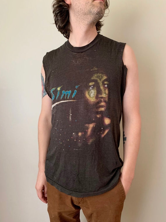 1980s Thrashed Cut-Off Jimi Hendrix Tee