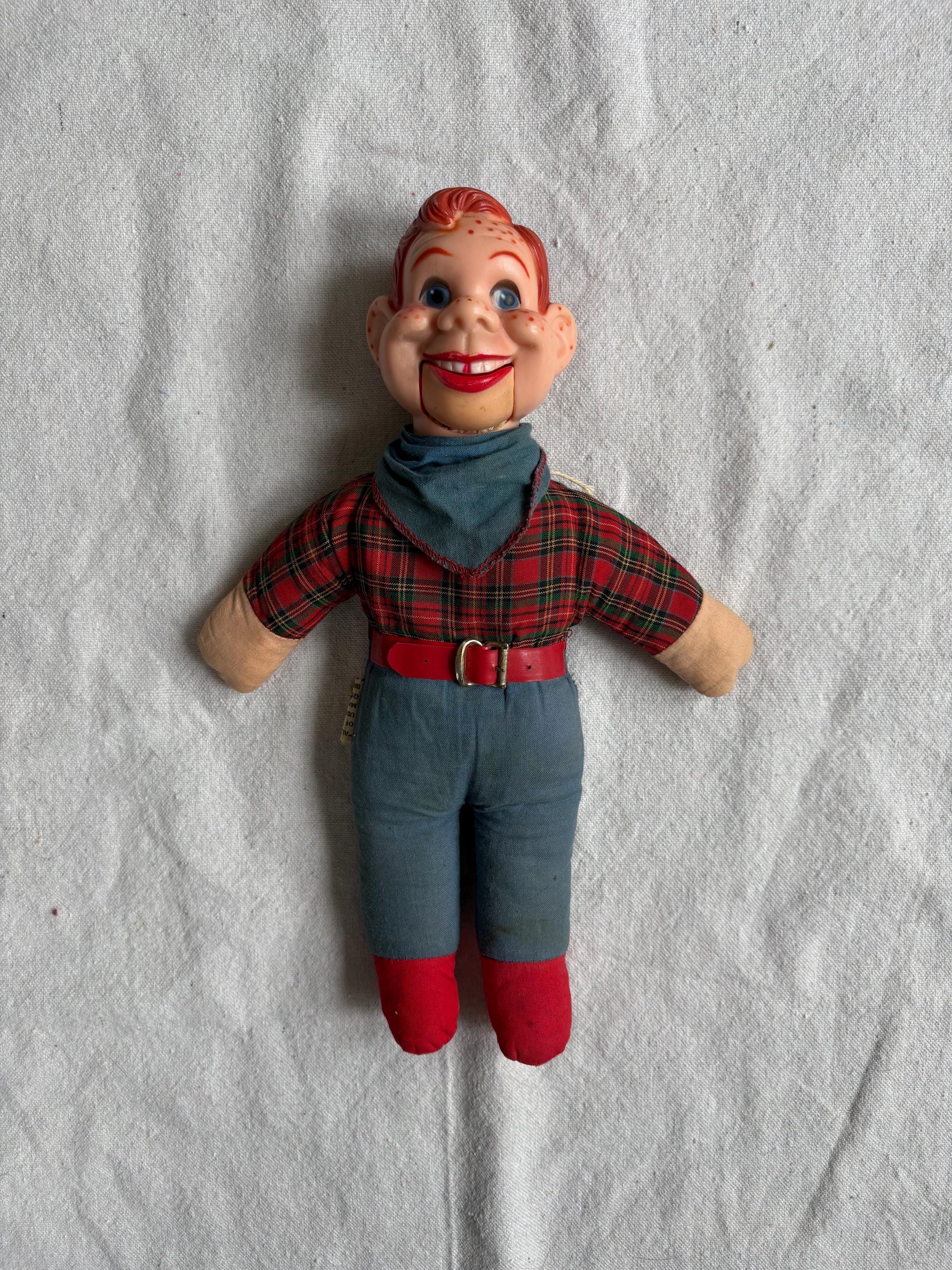 Vintage 1960s Howdy Doody Doll With Rubber Head and Articulated