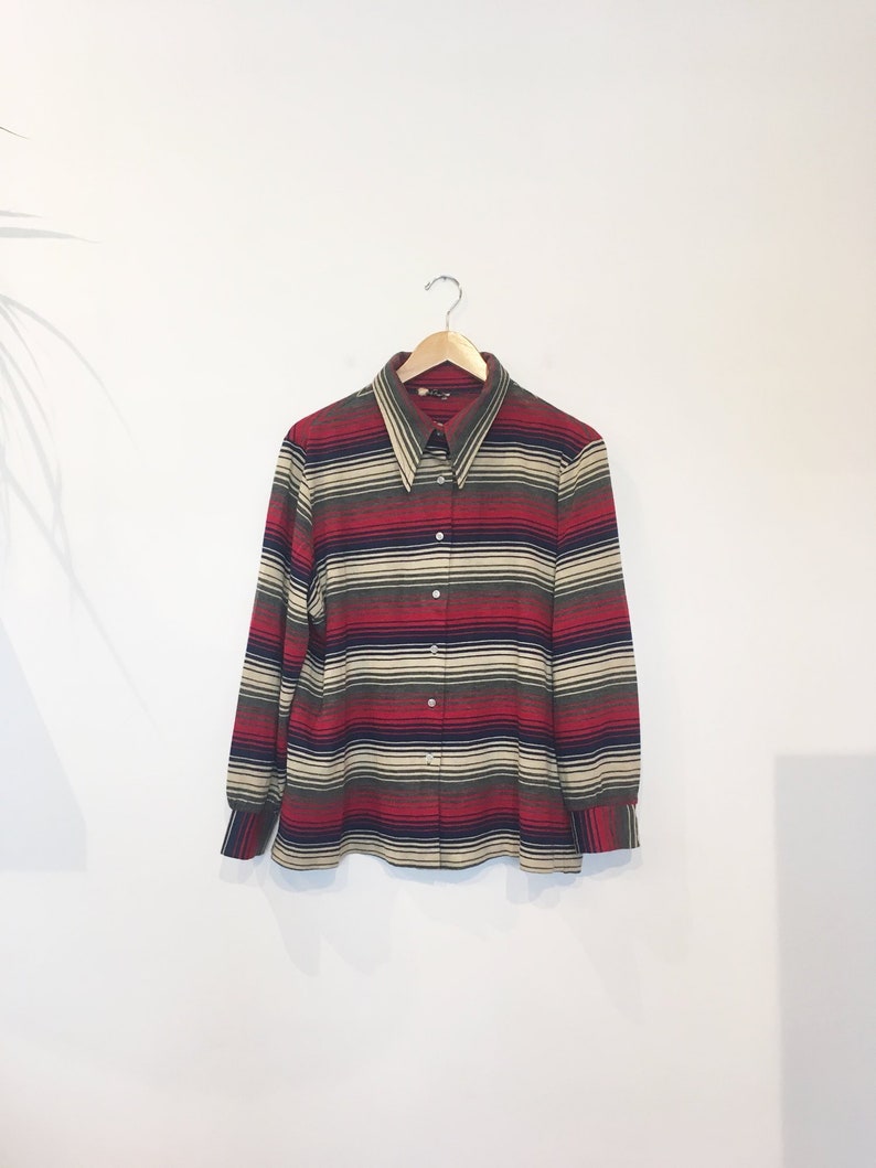 60s Striped Groovy Blouse