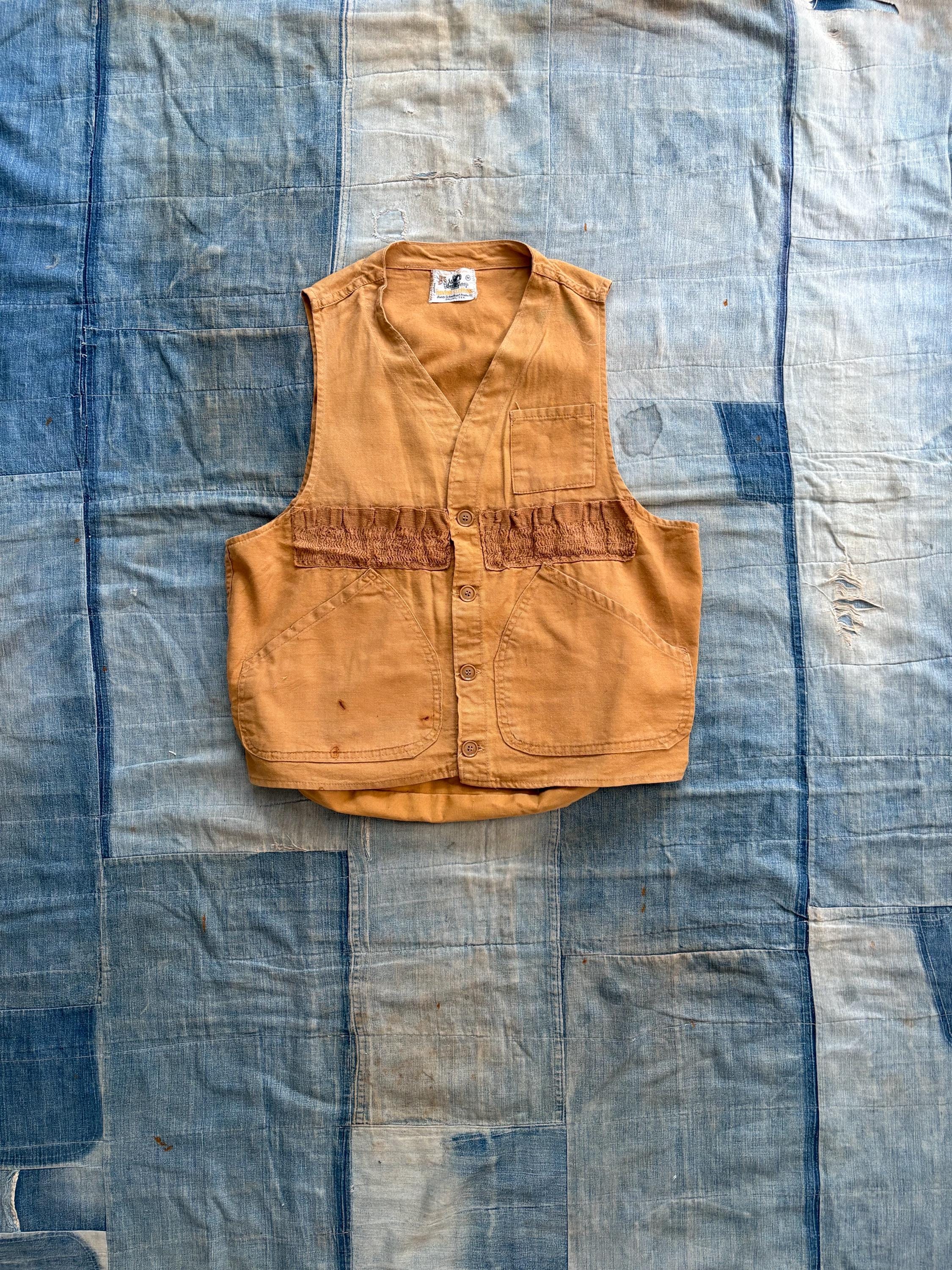 Vintage 1960s Hunting Vest Black Sheep Brand Size Medium Made in