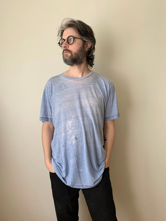 1980s Microsoft Paper Thin Paint Splattered Tee